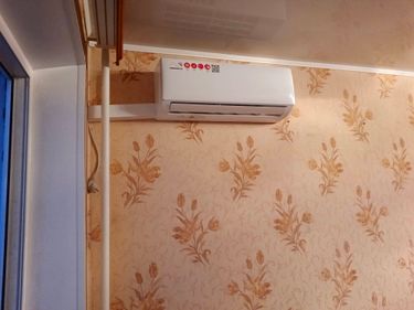 Установка сплит системы 7-9 kBTU (одноэтапный монтаж)