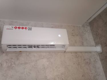 Установка сплит системы 7-9 kBTU (одноэтапный монтаж)