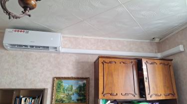 Установка сплит системы 7-9 kBTU (одноэтапный монтаж)