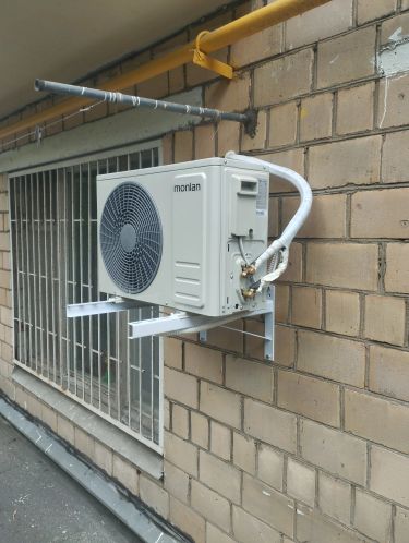 Установка сплит системы 7-9 kBTU (одноэтапный монтаж)
