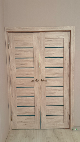 Установка межкомнатной одностворчатой раздвижной навесной двери без отделки проема