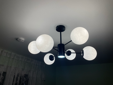 Установка люстры в сборке