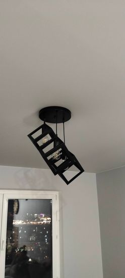 Установка люстры в сборке