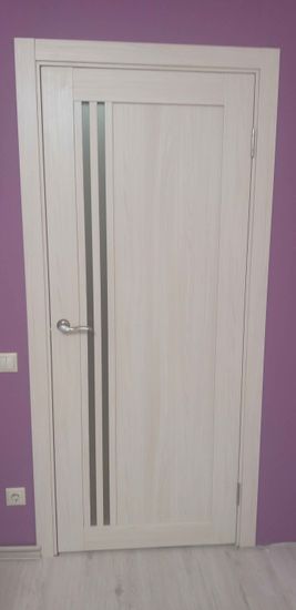 Установлены дополнительные панели на входную конструкцию, обеспечивая завершённый вид и улучшенную изоляцию. Элементы аккуратно подогнаны, создавая гармоничный переход между стеной и дверью.