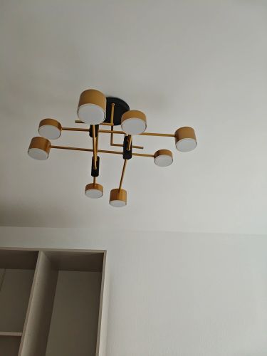 Установка люстры в сборке