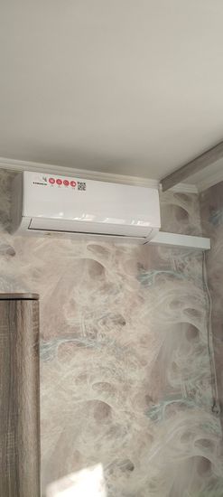 Установка сплит системы 7-9 kBTU (одноэтапный монтаж)