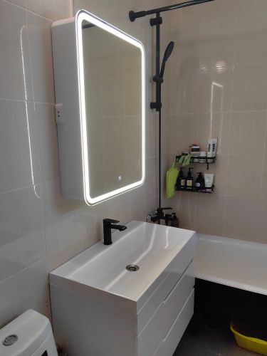 Установка комплекта: Тумба + Раковина + смеситель + зеркало