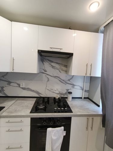 Демонтаж ящика кухонного гарнитура с сохранением Установка столешницы ДСП Установка газовой варочной поверхности