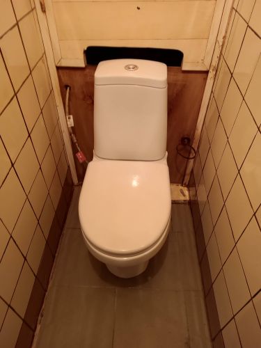 Установка напольного унитаза