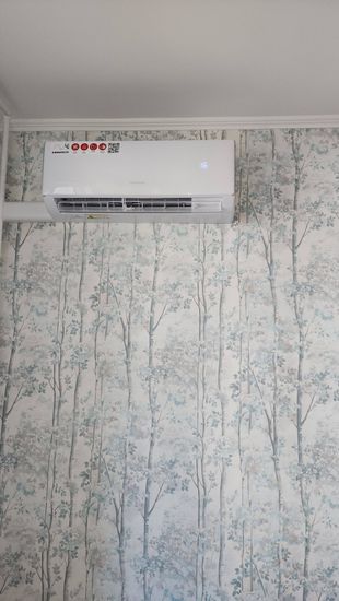 Установка сплит системы 7-9 kBTU (одноэтапный монтаж)