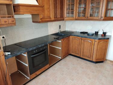 Установка встраиваемого газового духового шкафа Прямой скос одного угла столешницы ДСП Демонтаж духового шкафа с сохранением