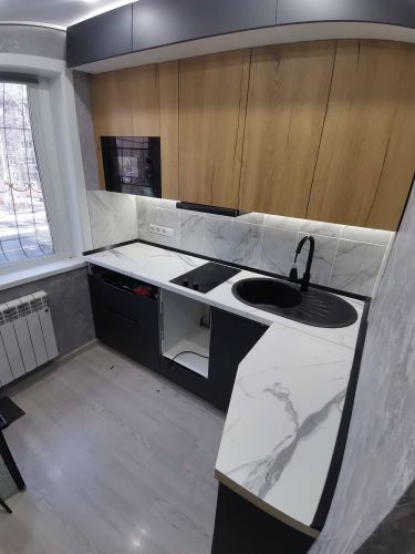 Установка столешницы ДСП Демонтаж столешницы из ДСП без сохранения Установка и подключение электрической варочной поверхности