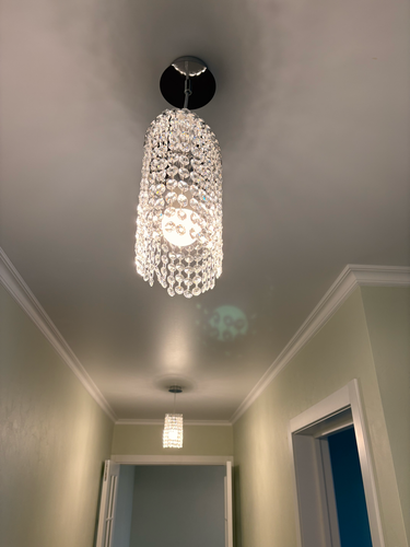 Установка люстры в сборке