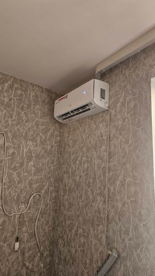 Установка сплит системы 7-9 kBTU (одноэтапный монтаж)