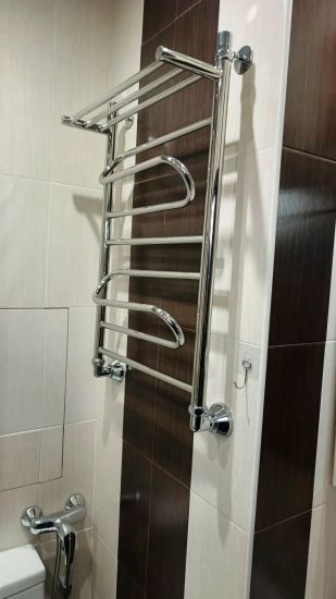 Монтаж водяного полотенцесушителя на готовую подводку (без подгонки)