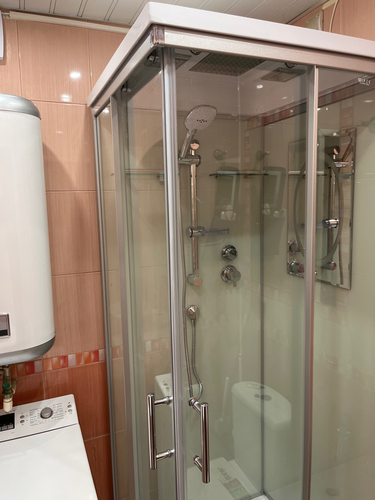 Установка душевой кабины шириной до 90 см