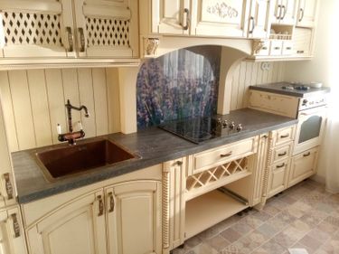 Установка столешницы ДСП Установка и подключение врезной мойки Установка и подключение смесителя