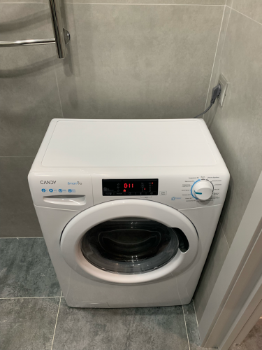 Установка отдельностоящей стиральной машины с подключением