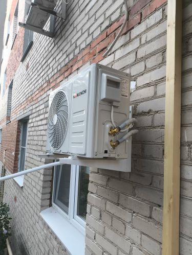 Установка сплит системы 7-9 kBTU (одноэтапный монтаж)