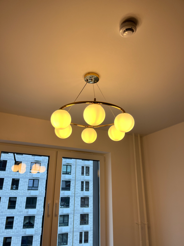 Установка люстры в сборке