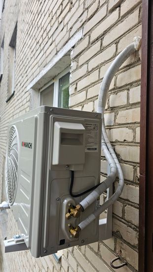 Установка сплит системы 7-9 kBTU (одноэтапный монтаж)