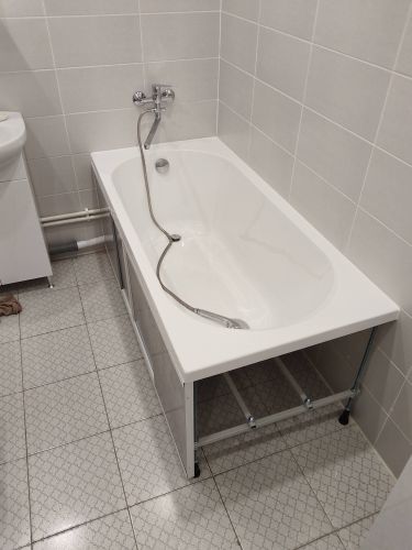 Установка смесителя (на готовые коммуникации)