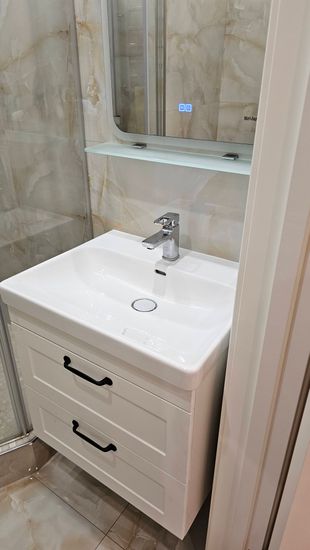 Установка смесителя (на готовые коммуникации)