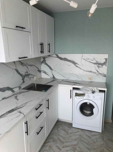 Сборка и установка проектной кухни под ключ Уменьшение глубины/высоты/ширины шкафов/фасадов/фальшпанелей