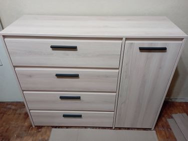 Сборка, установка и крепёж комода 4 ящика