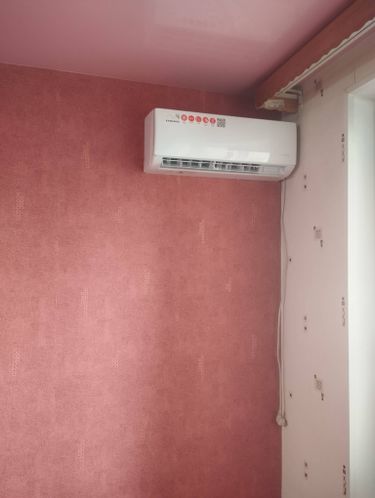 Установка сплит системы 7-9 kBTU (одноэтапный монтаж)