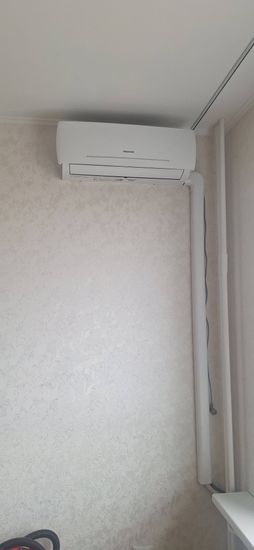 Установка сплит системы 7-9 kBTU (одноэтапный монтаж)