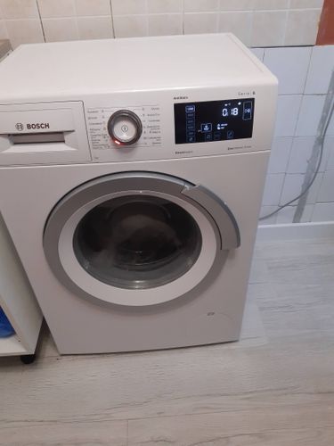 Установка отдельностоящей стиральной машины с подключением