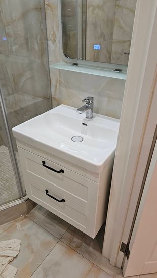 Установка смесителя (на готовые коммуникации)