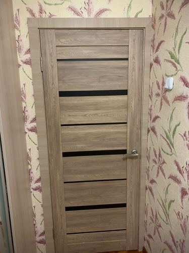 Установлена новая створка, закреплена коробка, навешены петли, врезан замок, прикреплена ручка. Проведена регулировка, обеспечивающая плавное открывание и закрывание.