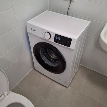 Установка отдельностоящей стиральной машины с подключением