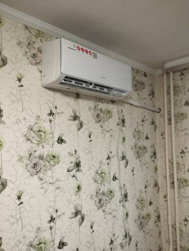 Установка сплит системы 7-9 kBTU (одноэтапный монтаж)