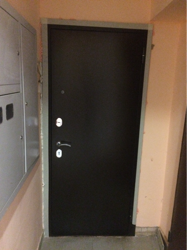 Установлена новая металлическая дверь, выполнен демонтаж старой конструкции, произведена регулировка петель и замена замков, обеспечена герметизация проема, улучшена звукоизоляция.