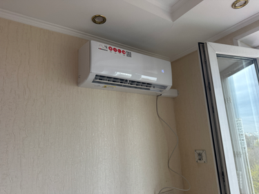 Установка сплит системы 7-9 kBTU (одноэтапный монтаж)