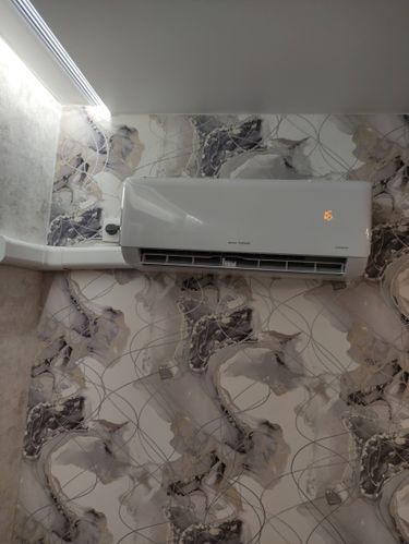 Установка сплит системы 7-9 kBTU (одноэтапный монтаж)