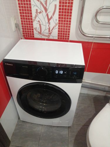 Установка отдельностоящей стиральной машины с подключением