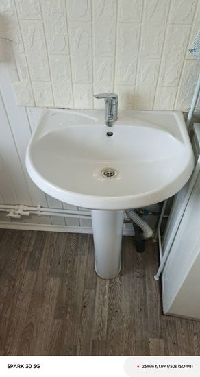 Установка смесителя (на готовые коммуникации)