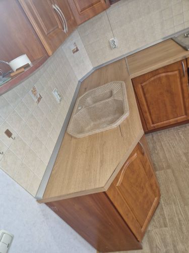 Прямой скос одного угла столешницы ДСП