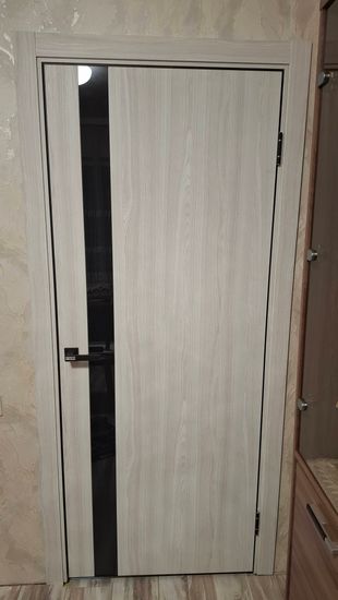 Установка межкомнатной двухстворчатой двери