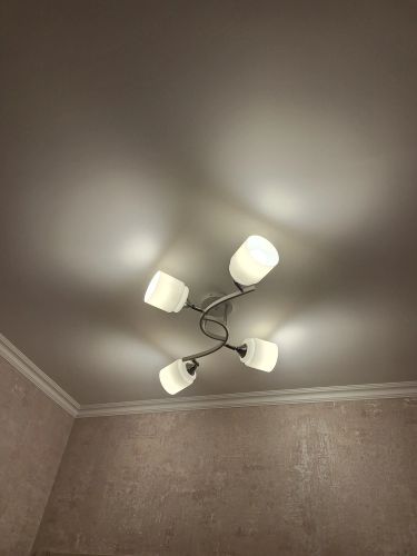 Установка люстры в сборке