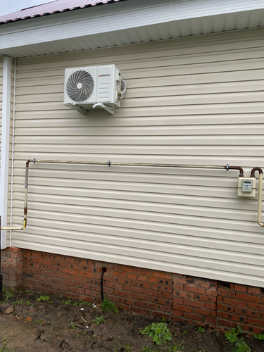 Установка сплит системы 7-9 kBTU (одноэтапный монтаж)