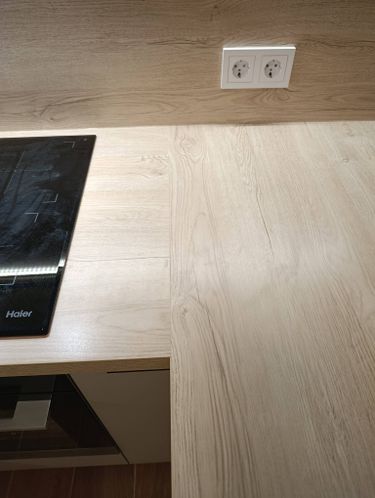 Еврозапил столешницы из ДСП Установка столешницы ДСП Установка и подключение встроенной посудомоечной машины