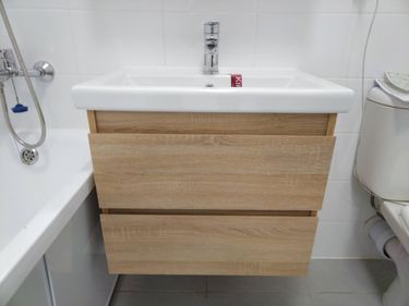 Установка отдельностоящей стиральной машины с подключением