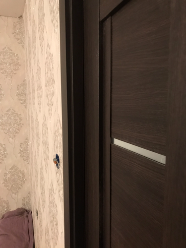 Установлены двустворчатые двери: закреплены петли, отрегулированы створки, смонтирован короб, вставлены ручки, выполнена отделка проема.