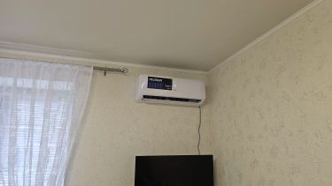 Установка сплит системы 7-9 kBTU (одноэтапный монтаж)