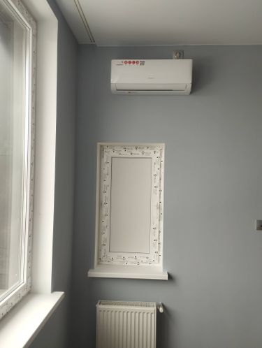 Установка сплит системы 7-9 kBTU (одноэтапный монтаж)